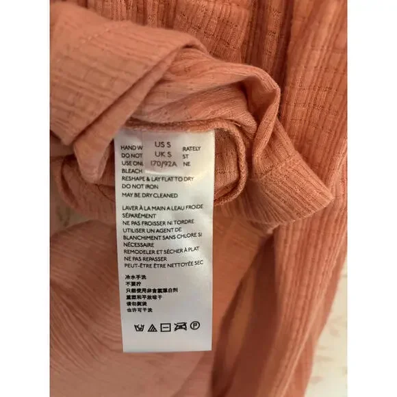 Free People Beach Bound Peach Boho Tank Top sz S - Picture 8 of 9